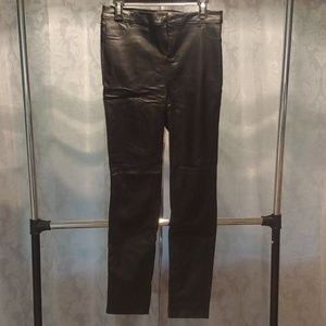 Faux leather jeans